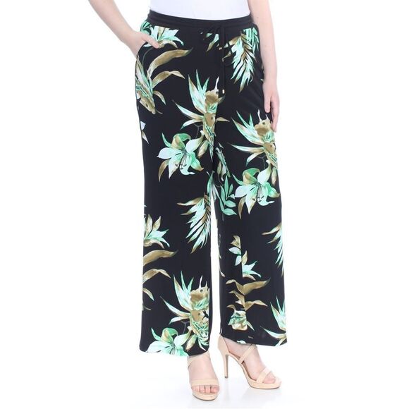 ✨ HP✨Lauren by Ralph Lauren Women's Wide-Leg Tropical-Print Jersey Pants✨ - Picture 1 of 5
